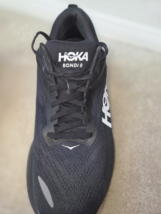 Hoka Men's Black and White Athletic Running Shoes - Picture 5 of 12